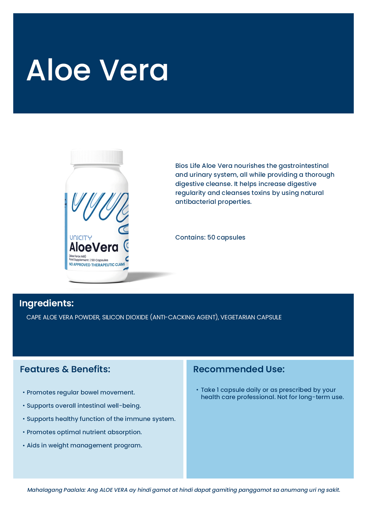 Support your gastrointestinal health with Bios Life Aloe Vera
